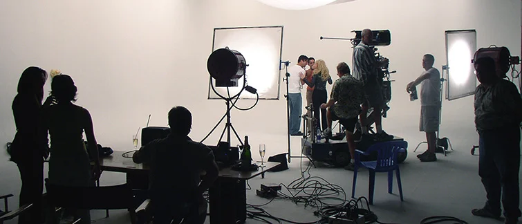 参赛微电影拍摄团队工作